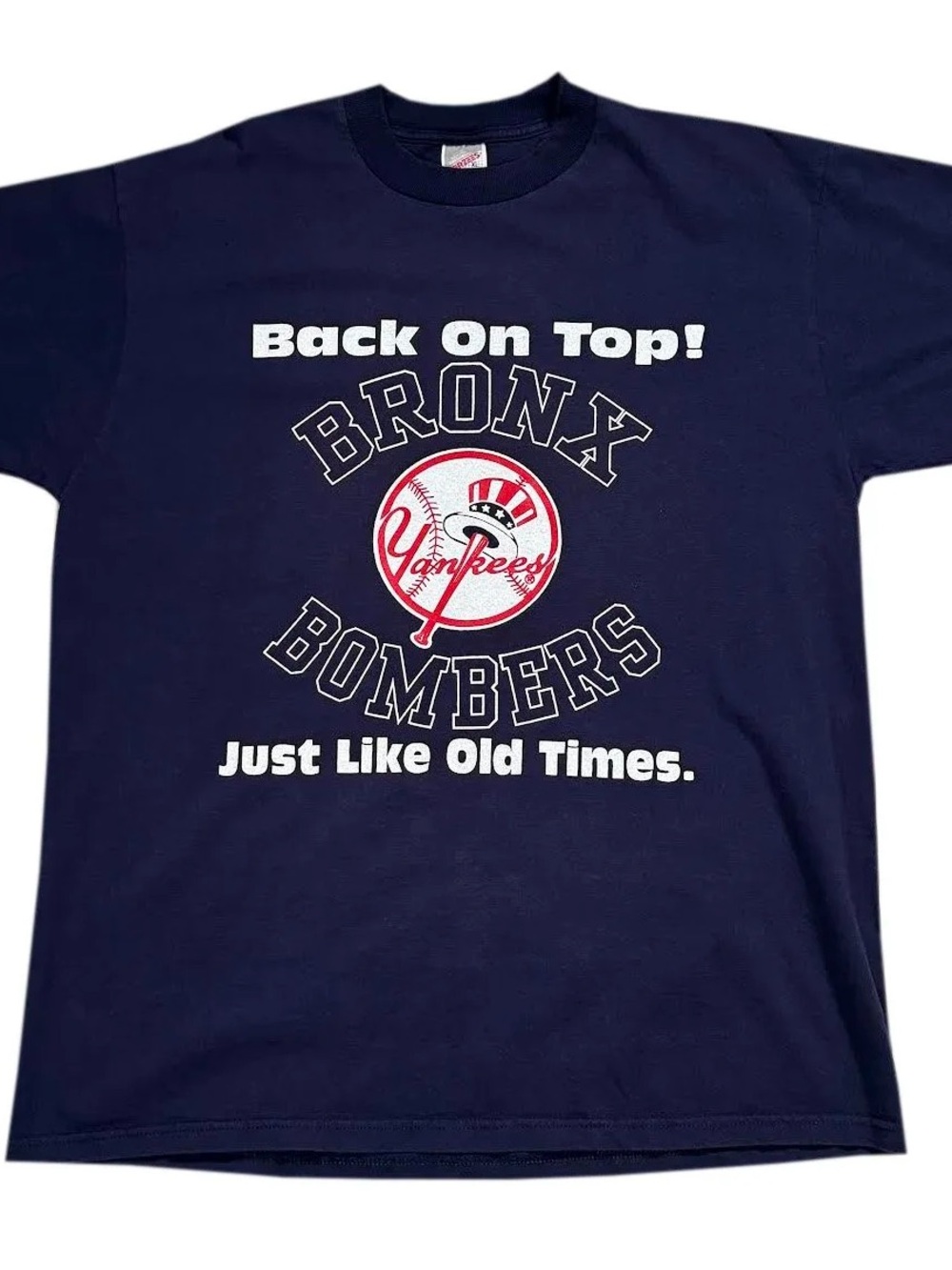 Vintage Bronx Bombers Back On Top T Shirt (Size XL)